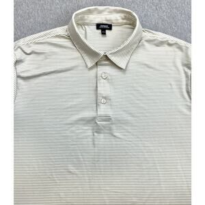 Express Polo Shirt Mens Large Striped Performance Stretch Short Sleeve‎